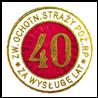 Oznaczenie liczby wysługi lat X i 40